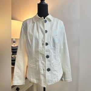 Chico’s Platinum White Bling Jacket - Size 1